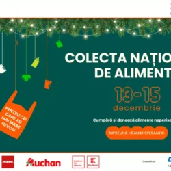 Împreună hrănim speranța celor aflați în dificultate: o nouă ediție a Colectei Naționale de Alimente revine între 13-15 decembrie, în 985 de magazine din toată țara